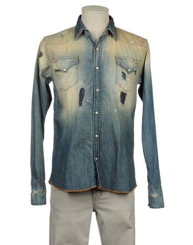ZOOM DANIELE ALESSANDRINI DENIM - Denim shirt
