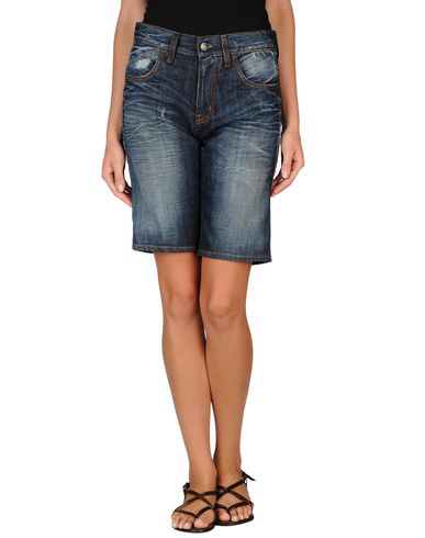 ZOOM GOLD CASE - Denim bermudas