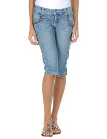 PINKO GREY - Denim bermudas