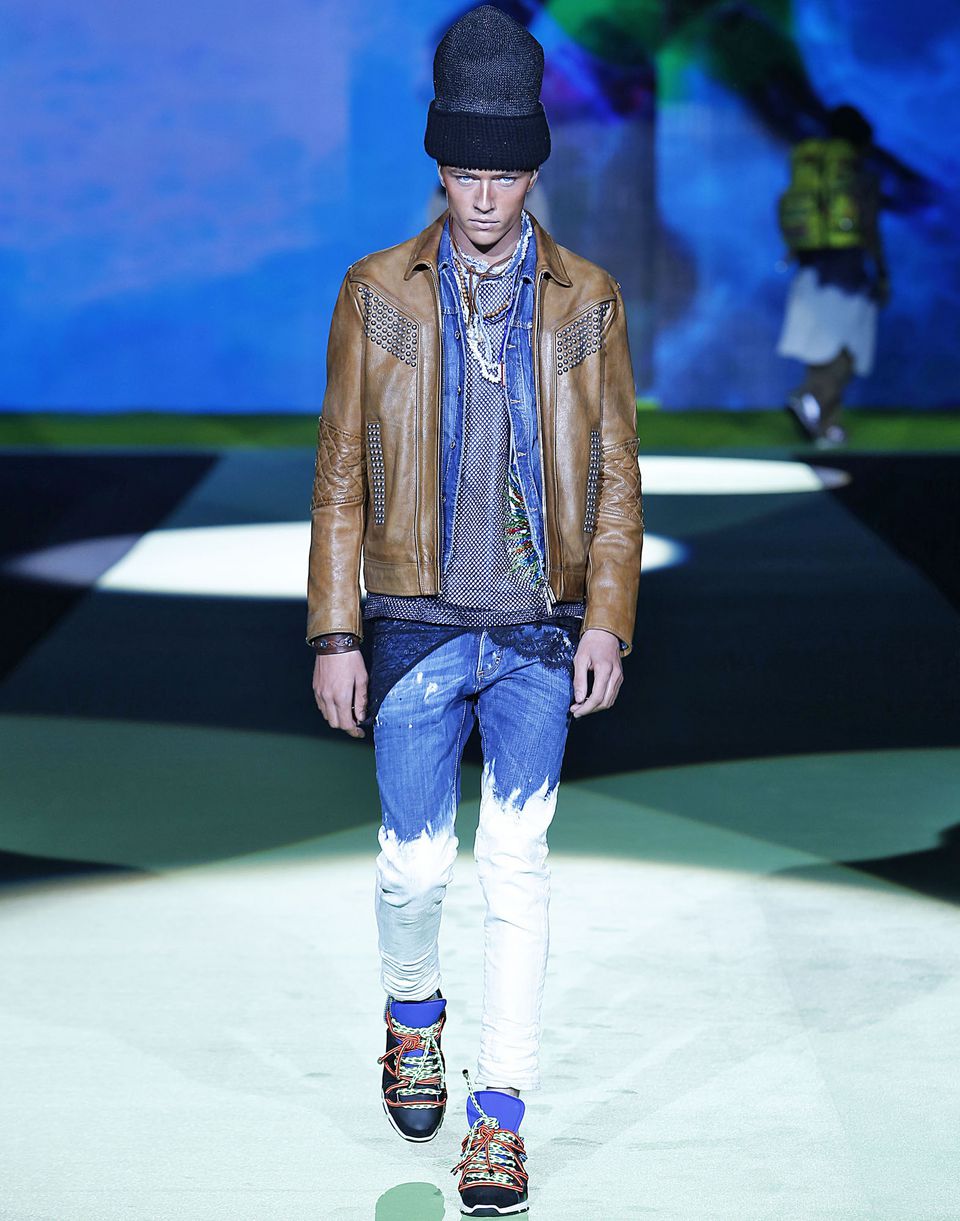 Dsquared2 Skinny Deep Dip Jeans, 5 Pockets Men Dsquared2 Online Store