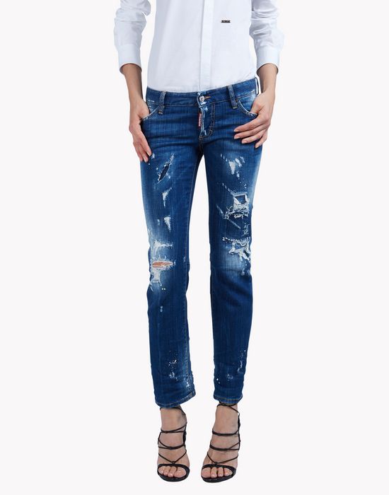 straight jeans denim Woman Dsquared2