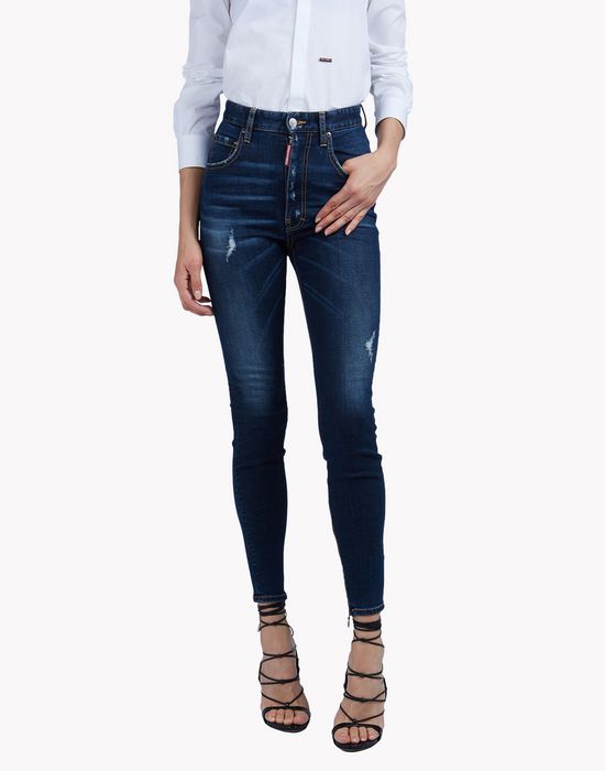 twiggy high waisted jeans denim Woman Dsquared2