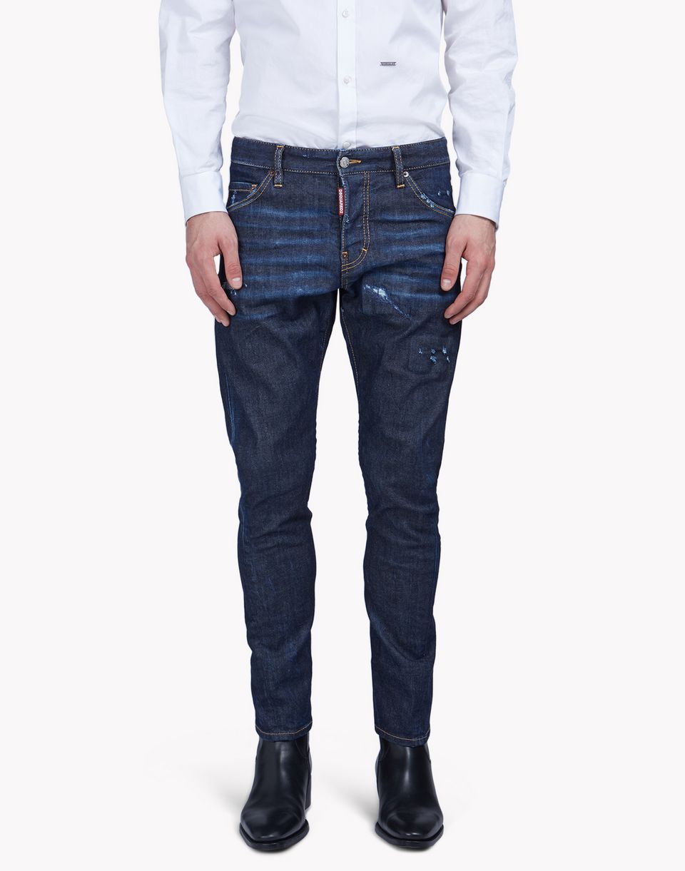 Dsquared2 Sexy Twist Jeans Blue - 5 Pockets for Men | Official Store