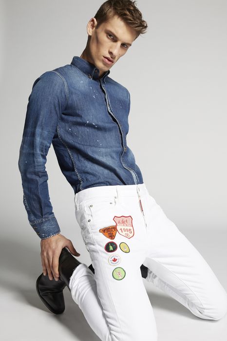 scout patch skinny dan jeans denim Man Dsquared2
