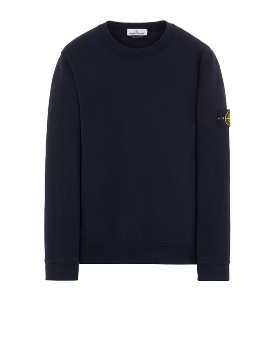 stone island cotton fleece crew neck sweatshirt