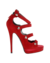 CASADEI Platform sandals : casadei maroon platform red shoes