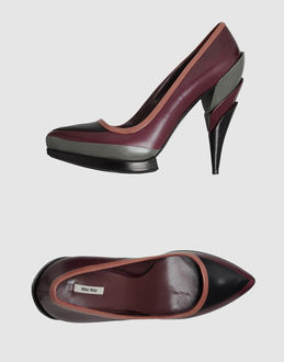 MIU MIU - CALZATURE - Decolletes con plateau - su YOOX.COM