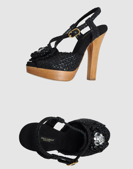 DOLCE & GABBANA - CALZATURE - Sandali con plateau - su YOOX.COM
