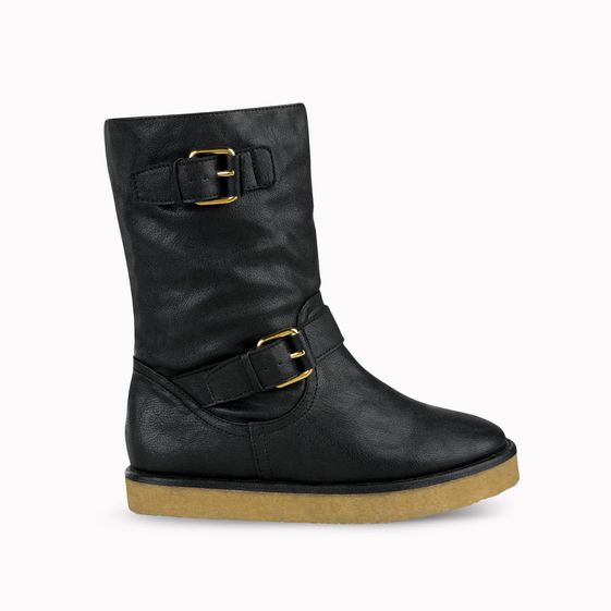 Stella McCartney, Black Harper Faux Nappa Biker Boot