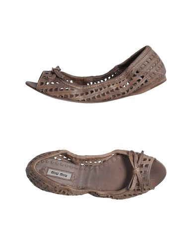 ZOOM MIU MIU - Peep-toe ballet flats