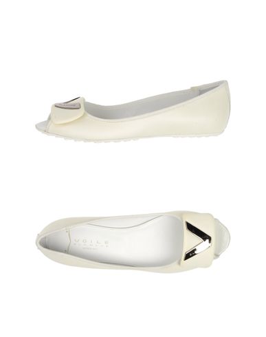 ZOOM VOILE BLANCHE - Peep-toe ballet flats
