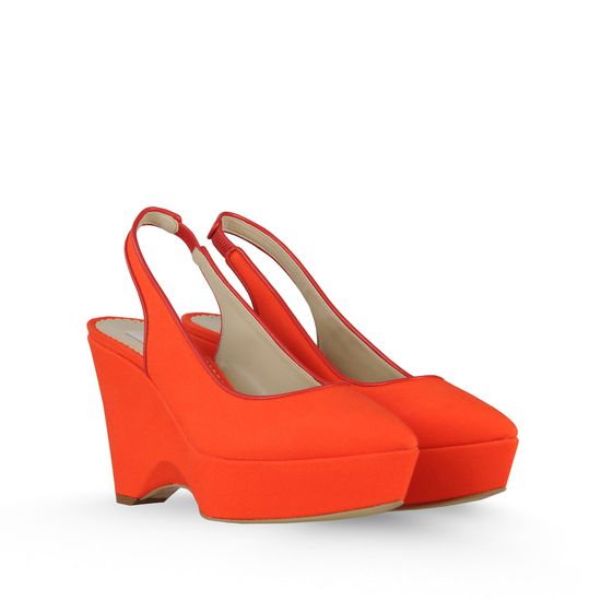 Stella McCartney, Nathalie Canvas Wedges 100mm