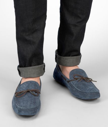 BOTTEGA VENETA - Intrecciato Suede Moccasin
