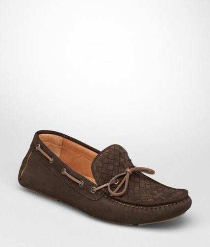 BOTTEGA VENETA - Intrecciato Suede Moccasin
