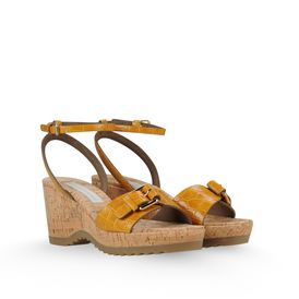 STELLA McCARTNEY, Wedges, Linda Moc Croc Sandals 70mm