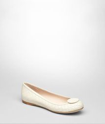 Flats, ballerinas and loafersShoesLeatherWhite Bottega Veneta®
