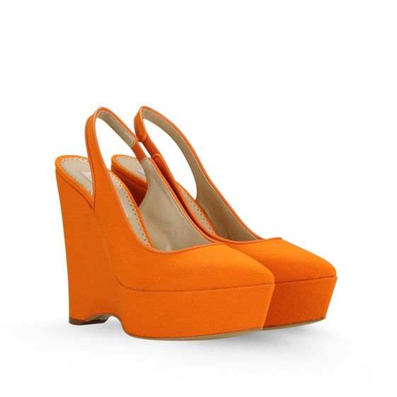 Stella McCartney, Nathalie Canvas Wedges 140mm