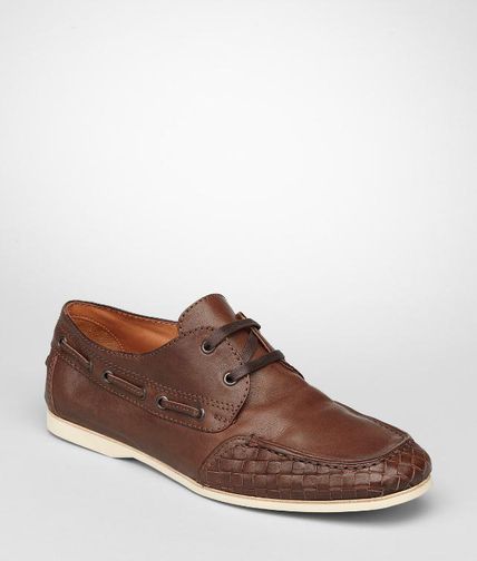 BOTTEGA VENETA - Intrecciato Calf Boat Shoe