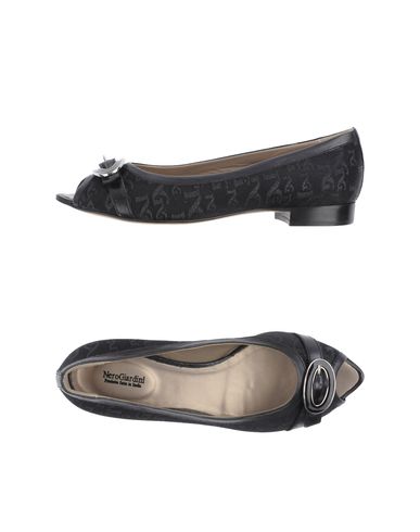 ZOOM NERO GIARDINI - Peep-toe ballet flats