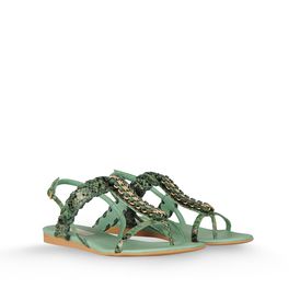 STELLA McCARTNEY, Sandals, Grace Faux Python Chain Sandal