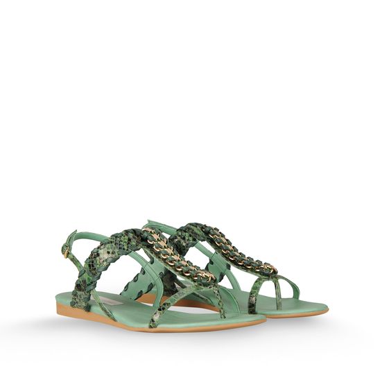 Stella McCartney, Grace Faux Python Chain Sandal
