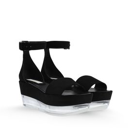STELLA McCARTNEY, Wedges, Valerie Faux Suede Plexi Wedges