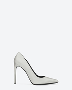 High Heel Pump Classic paris escarpin pump in Dove white leather SAINTLAURENT