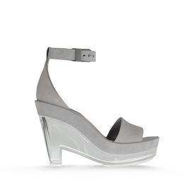 STELLA McCARTNEY, Sandals, Valerie Faux Suede Plexi Wedges