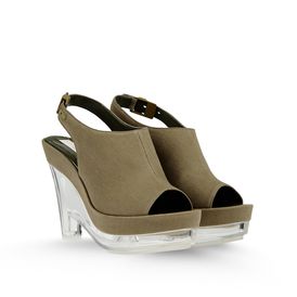 STELLA McCARTNEY, Wedges, Gloria Canvas Plexi Wedges