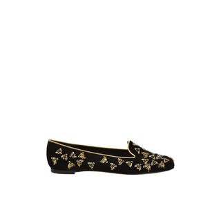 ALEXANDER MCQUEEN, Flats, Velvet Bee Embroidered Slipper