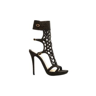 ALEXANDER MCQUEEN, High-heels, Honeycomb Mid-Heel Strappy Sandal