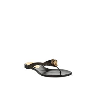 ALEXANDER MCQUEEN, Flats, Glitter Winged Punk Skull Flat Sandal