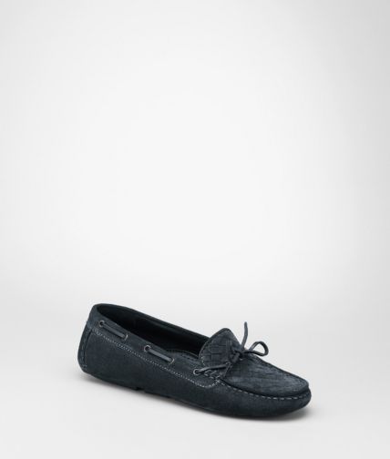 BOTTEGA VENETA - Intrecciato Suede Moccasin