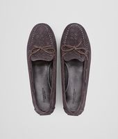 Bottega Veneta® Ardoise Intrecciato Suede Moccasin Bottega Veneta® Ardoise Intrecciato Suede Moccasin