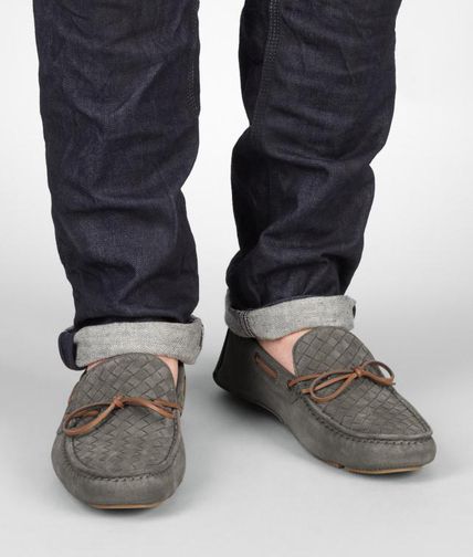 BOTTEGA VENETA - Intrecciato Suede Moccasin
