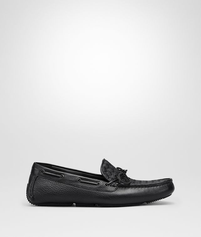 BOTTEGA VENETA WAVE MOKASSIN AUS INTRECCIATO CERVO IN NERO Mokassins und Slipper U fp