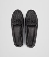 Bottega Veneta® Nero Intrecciato Washed Cervo Moccasin Bottega Veneta® Nero Intrecciato Washed Cervo Moccasin