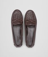 Bottega Veneta® Espresso Intrecciato Washed Cervo Moccasin Bottega Veneta® Espresso Intrecciato Washed Cervo Moccasin