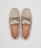 Bottega Veneta® Fume Intrecciato Suede Moccasin Bottega Veneta® Fume Intrecciato Suede Moccasin