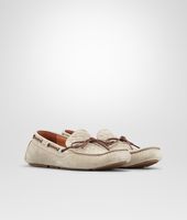 Bottega Veneta® Fume Intrecciato Suede Moccasin Bottega Veneta® Fume Intrecciato Suede Moccasin