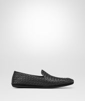 Bottega Veneta® Nero Intrecciato Foulard Calf Outdoor Slipper Bottega Veneta® Nero Intrecciato Foulard Calf Outdoor Slipper