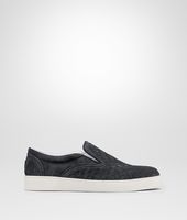 Bottega Veneta® Ardoise Intrecciato Suede Sneaker Bottega Veneta® Ardoise Intrecciato Suede Sneaker