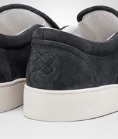 Bottega Veneta® Ardoise Intrecciato Suede Sneaker Bottega Veneta® Ardoise Intrecciato Suede Sneaker