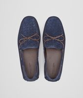 Bottega Veneta® Prusse Intrecciato Suede Moccasin Bottega Veneta® Prusse Intrecciato Suede Moccasin