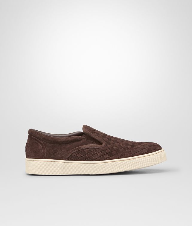 BOTTEGA VENETA Espresso Intrecciato Suede Sneaker Sneaker or Sandal U fp