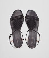 Bottega Veneta® Nero Intrecciato Calf Sandal Bottega Veneta® Nero Intrecciato Calf Sandal