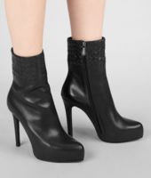 Bottega Veneta® Nero Intrecciato Calf Bootie Bottega Veneta® Nero Intrecciato Calf Bootie