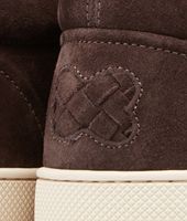 Bottega Veneta® Espresso Intrecciato Suede Sneaker Bottega Veneta® Espresso Intrecciato Suede Sneaker