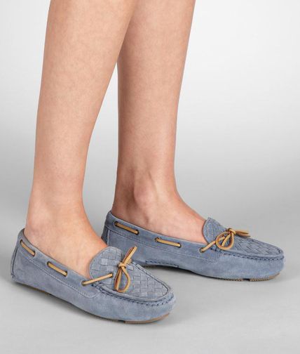 BOTTEGA VENETA - Intrecciato Suede Moccasin