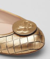 Bottega Veneta® New Gold Intrecciomirage Ballerina Bottega Veneta® New Gold Intrecciomirage Ballerina